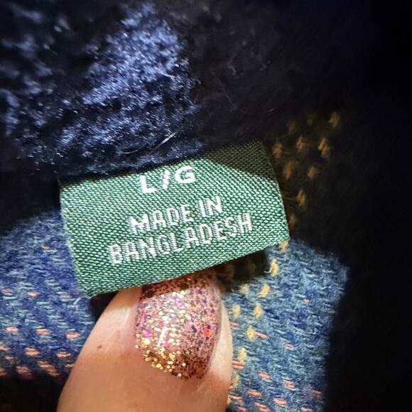 Orvis Plaid Flannel Button Down Shirt W/Side Pockets Size L - Picture 8 of 12